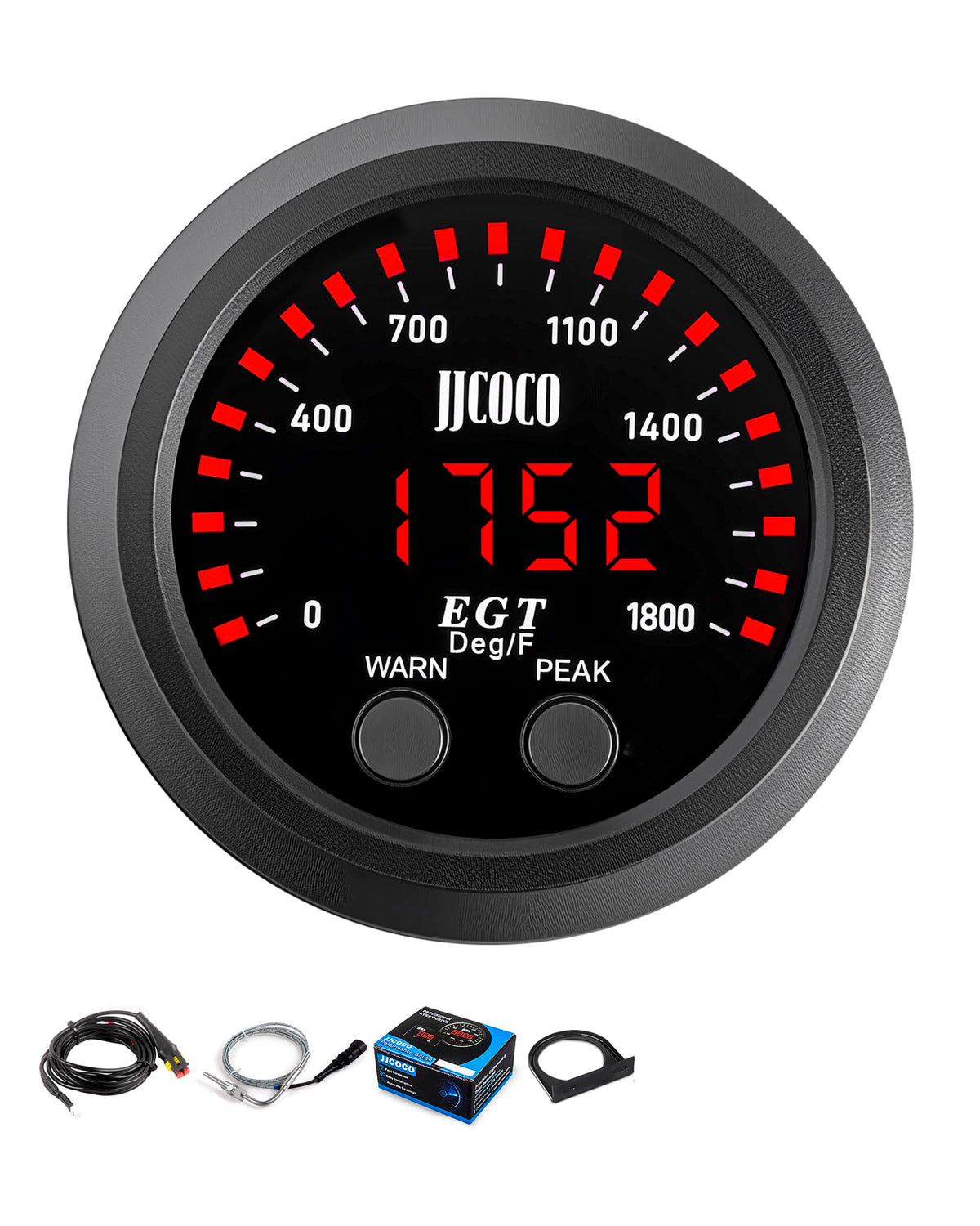 JJCOCO LED display front showing clear EGT readout and fast visibility