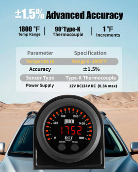JJCOCO Type K 90° sensor close-up built for vibration resistance