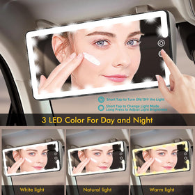 JJhxr mirror lights on displaying three color tones, improved visibility while grooming