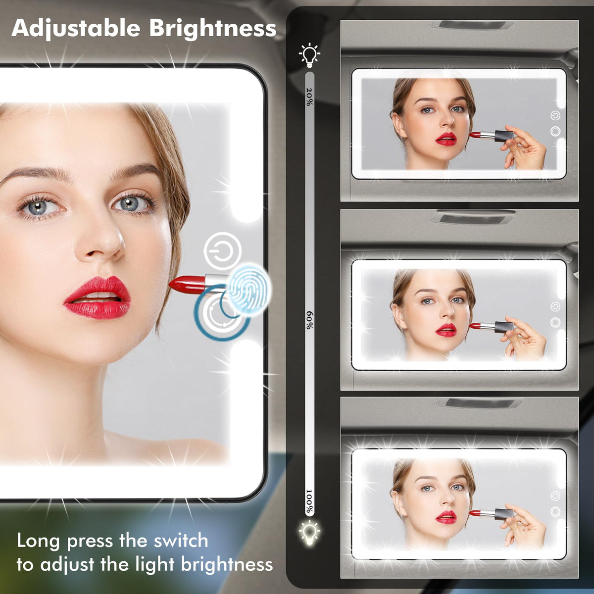 JJhxr mirror strap close-up showing strong hook-and-loop attachment, secure fit advantage