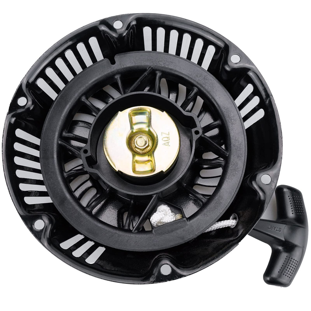 JJing recoil starter installed on Predator engine demonstrating direct-fit compatibility
