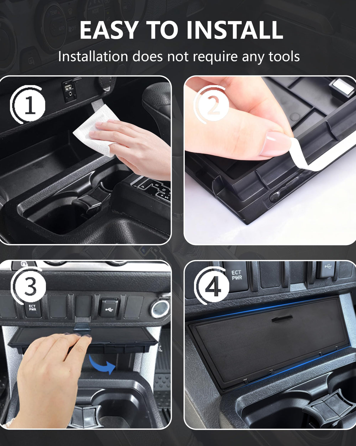 JJMY storage with sunglasses and keys inside illustrating practical organized space