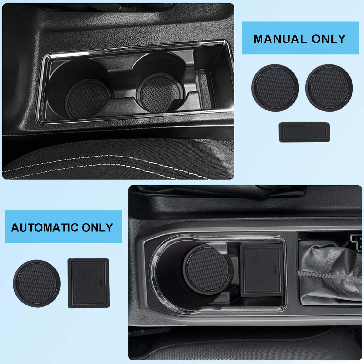 JKCOVER center console insert installed for organized storage benefit