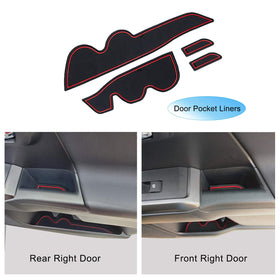 JKCOVER center console inserts detailed view highlighting fit around QI charger and controls