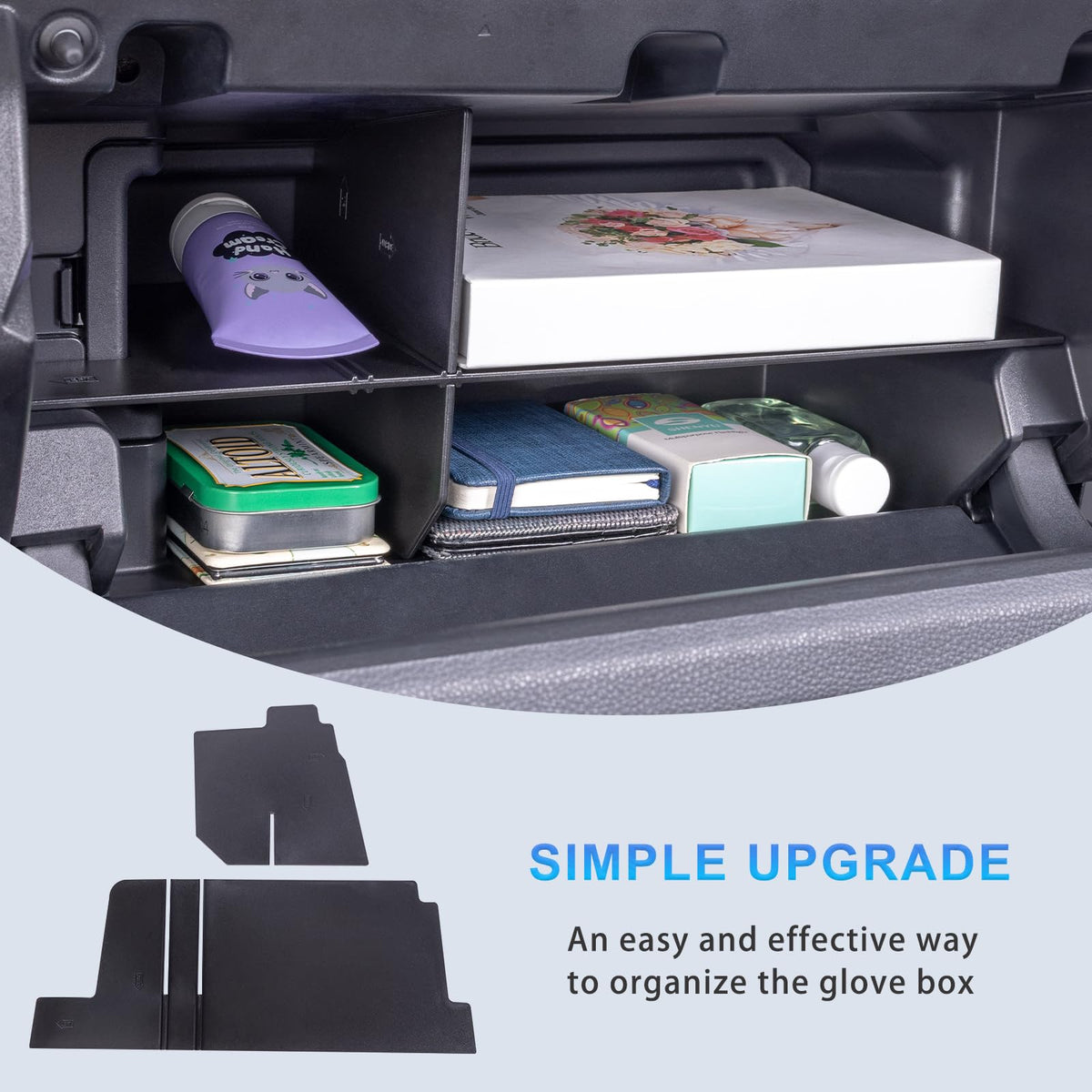 JKCOVER hands inserting dividers showing easy tool-free installation and quick setup