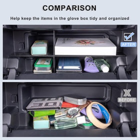 JKCOVER installed inside 4Runner glove box demonstrating perfect OEM fit and accessibility