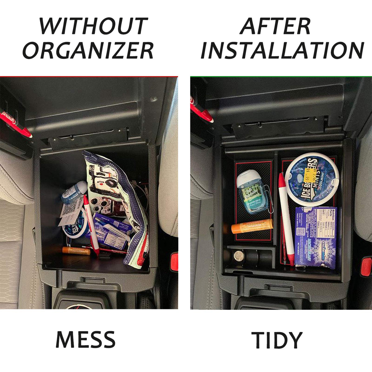 JKCOVER organizer in use holding phone, keys and cables for improved accessibility