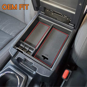 JKCOVER lifestyle shot of Tacoma interior showing neat console and enhanced cabin aesthetics