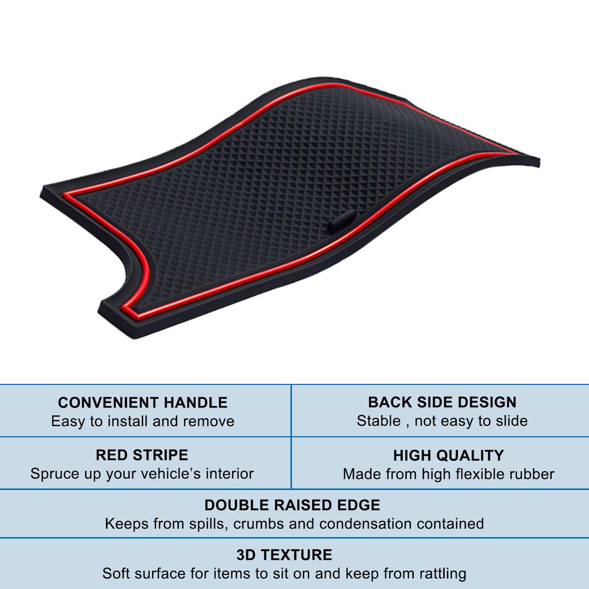 JKCOVER styled Tacoma interior with liners showing upgraded look and organized storage