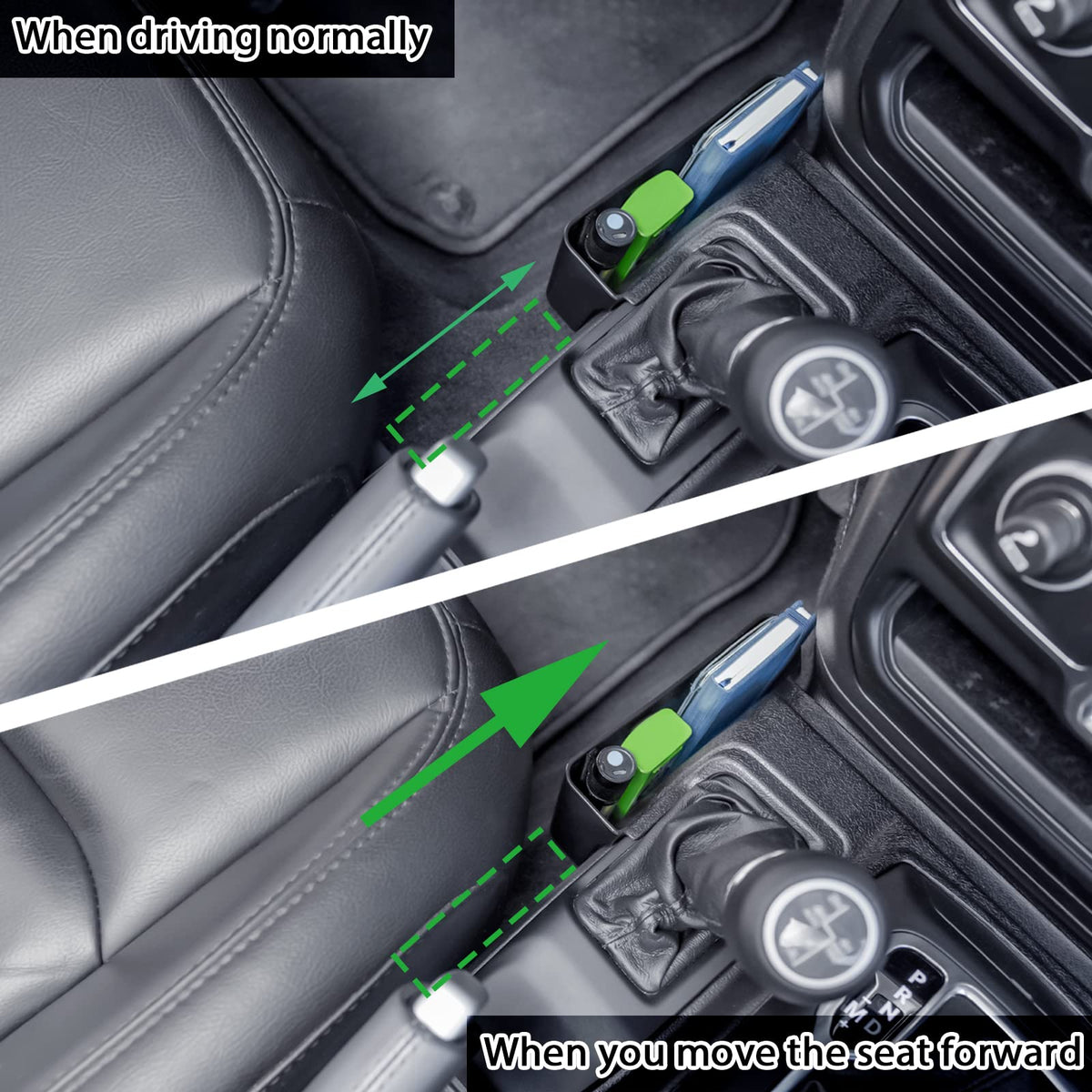 JKCOVER passenger side tray storing cards and pen for better organization