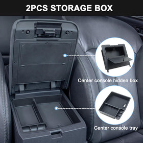 JKCOVER close-up of top tray storing phone and coins for easy reach