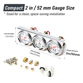 JKIANTECH illuminated gauges at night showing backlit visibility for safe driving