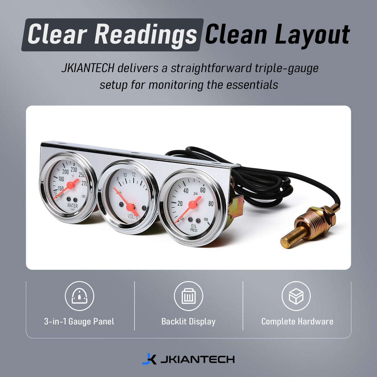 JKIANTECH lifestyle shot in vehicle cabin for easy monitoring while driving