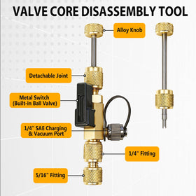JKLESA close-up of threaded head and tip for precise core engagement and leak prevention