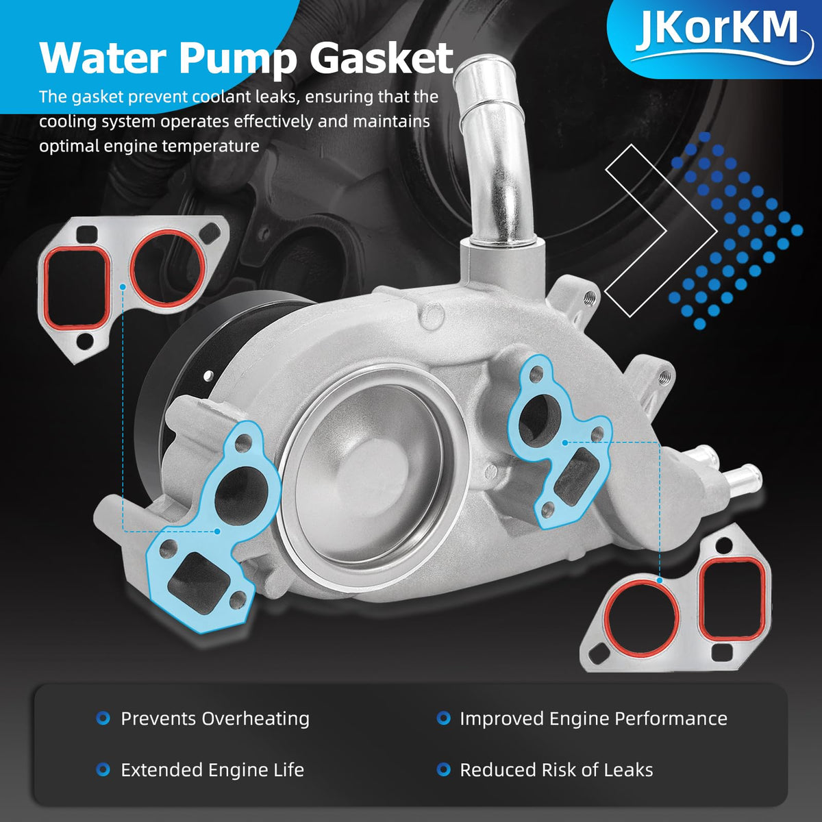 JkorkM label showing part numbers for easy OEM cross-reference and fit verification