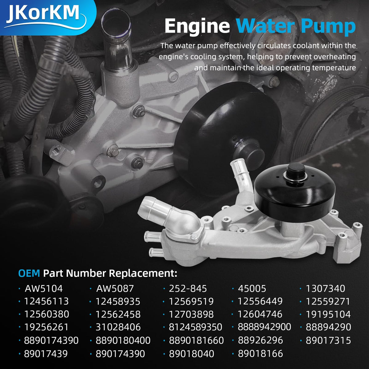 JkorkM gaskets and gloves included for faster installation and correct sealing