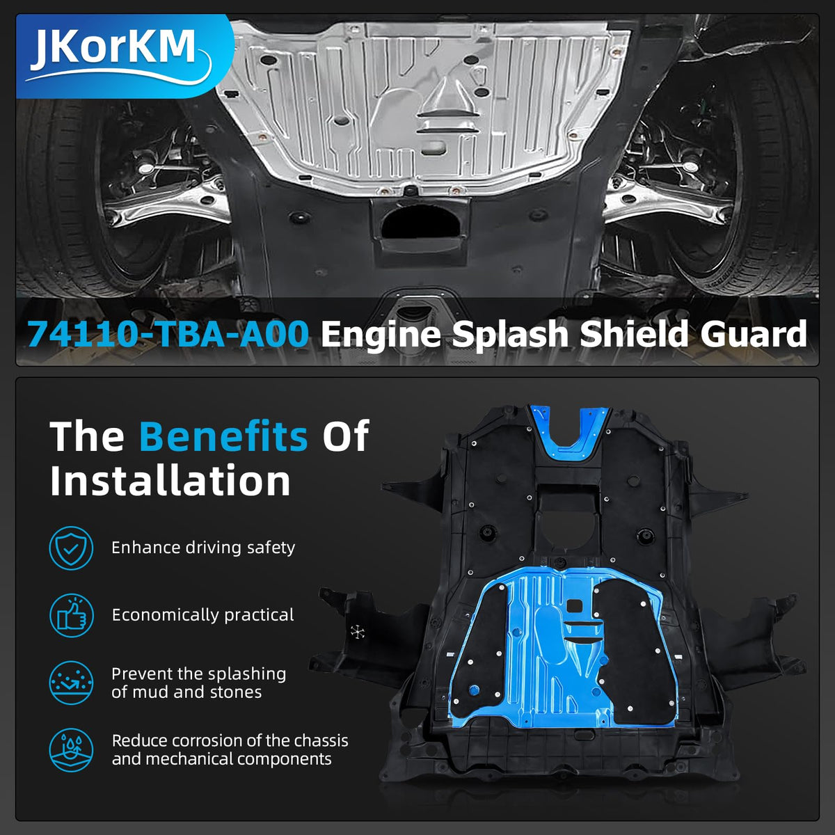 JkorkM kit fasteners laid out showing included bolts, pins, and clips for easy install
