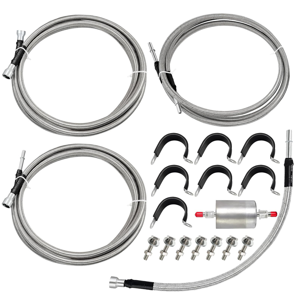 JkorkM front packaging showing complete fuel line kit and benefit of ready parts