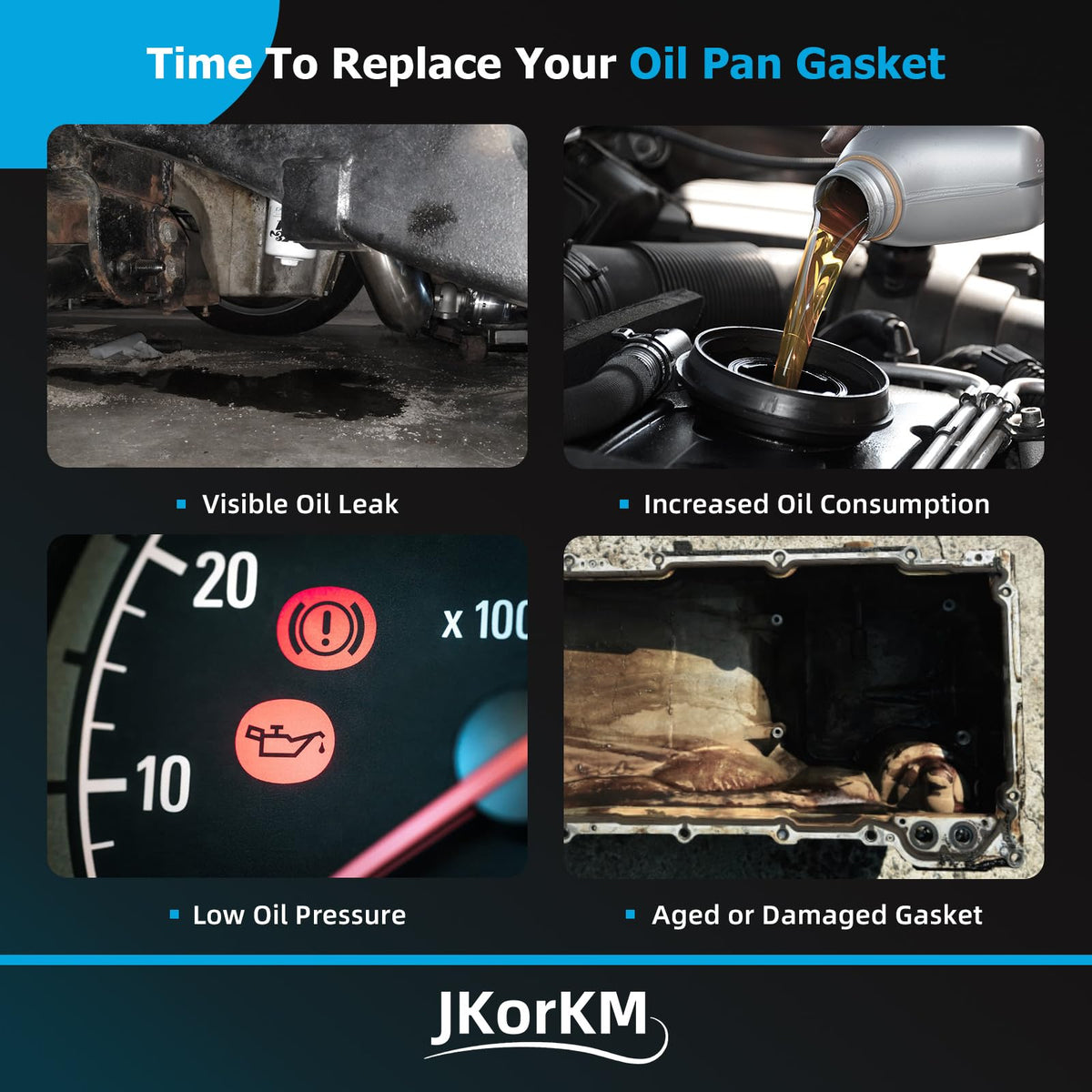 JkorkM gasket kit in a garage during installation illustrating easy DIY replacement