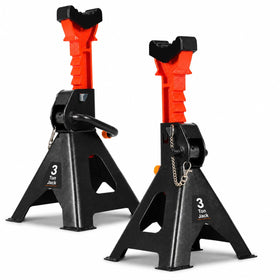 JKWQFBOYAN front view of two jack stands showing durable finish and load rating benefit