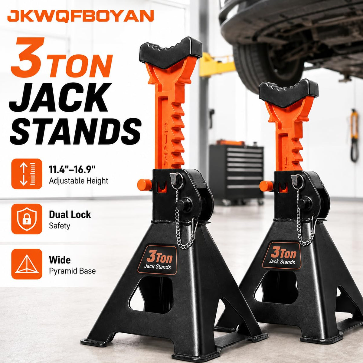 JKWQFBOYAN closeup of wide pyramid base providing improved stability and balance