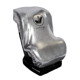 J.L. Childress front view of cover on car seat showing full sun protection