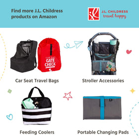 J.L. Childress lifestyle travel scene with stroller showing portability benefit