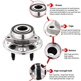 JLEO five-lug face with bearing ready to restore smooth wheel rotation