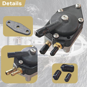 JLM MARINE pump installed on outboard demonstrating restored fuel flow