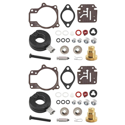 JLM MARINE front packaging showing complete carburetor repair kit, clear identification and compatibility
