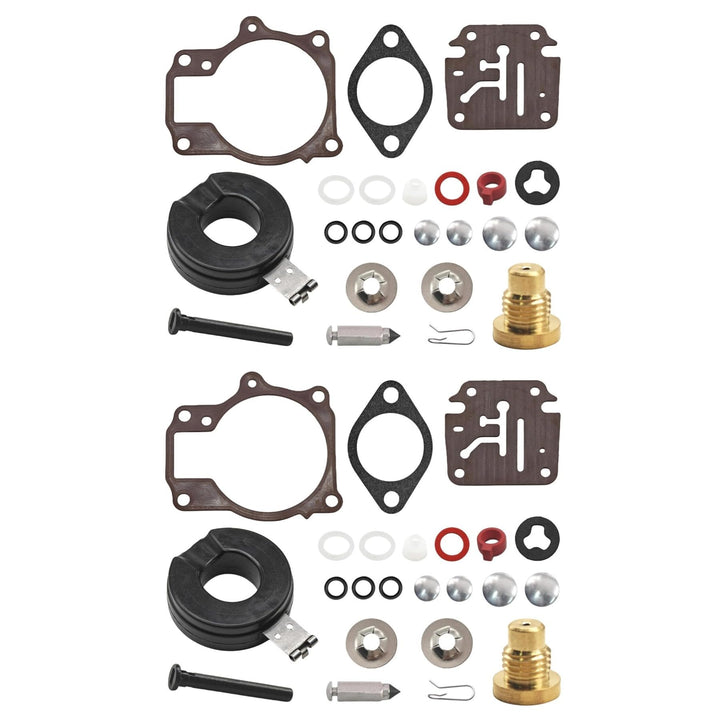 JLM MARINE front packaging showing complete carburetor repair kit, clear identification and compatibility