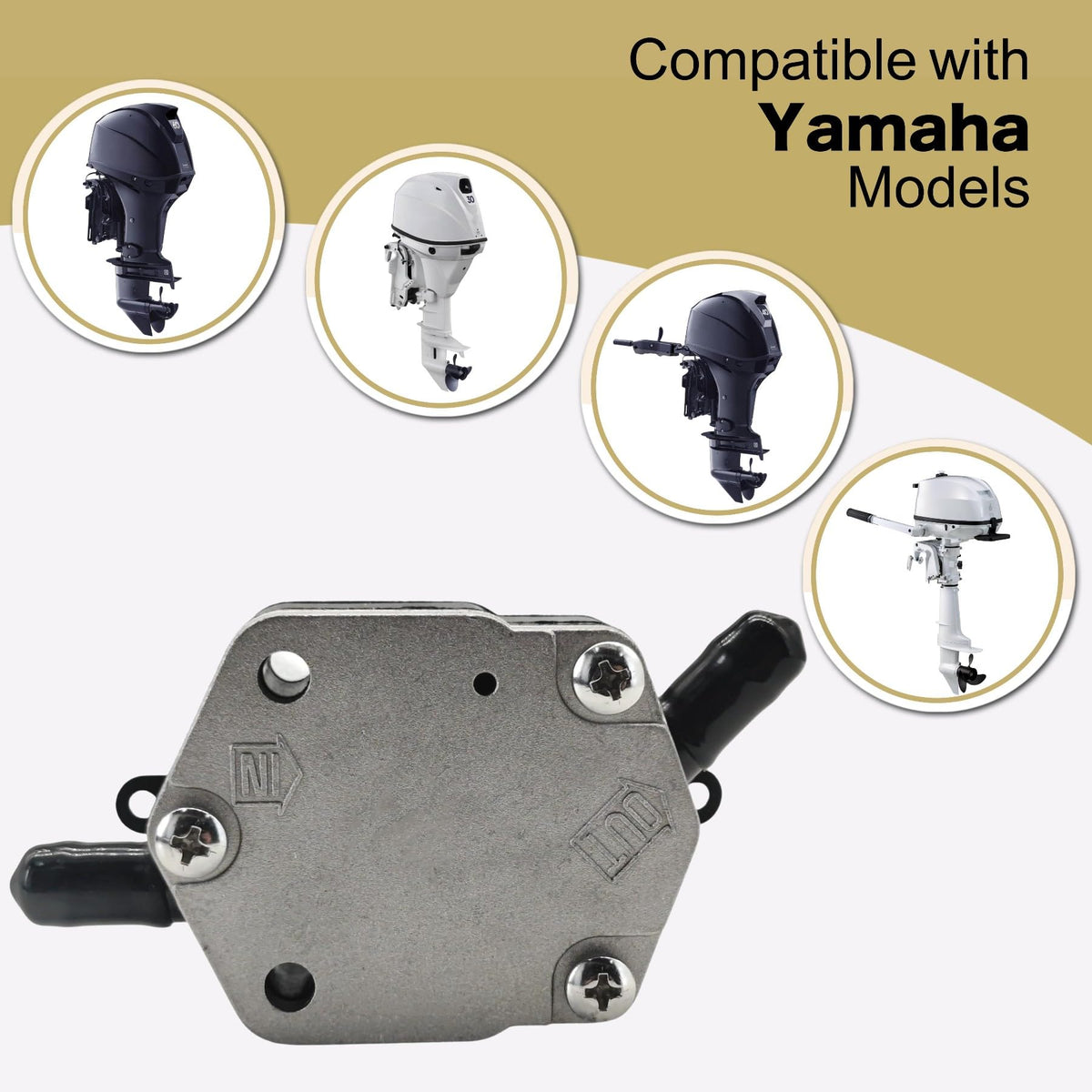 JLM MARINE hose connection angles image showing inlet outlet ports for correct fuel line routing and leak prevention