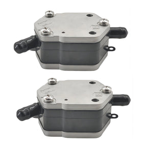 JLM MARINE fuel pump front view showing durable aluminum body and fit benefits