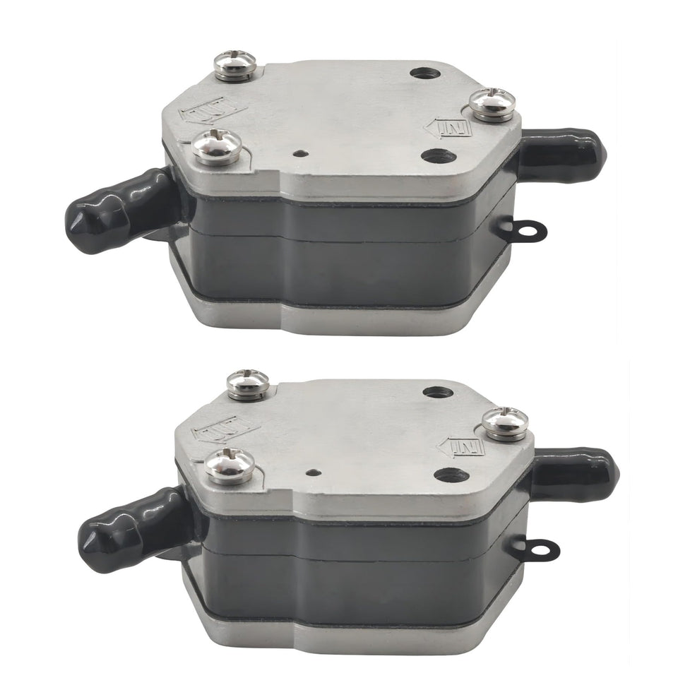 JLM MARINE fuel pump front view showing durable aluminum body and fit benefits