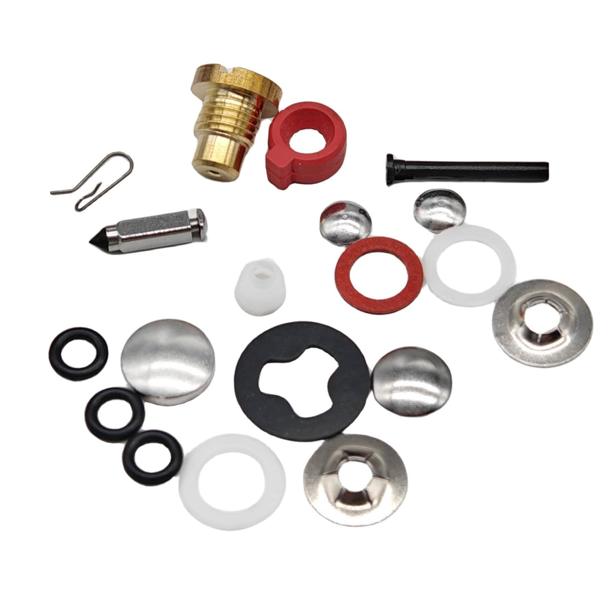 JLM MARINE three complete parts sets laid out to show included components for multiple carburetors