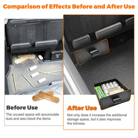 JLQP drawer open with small items for quick-access benefit