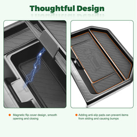 JLQP magnetic flip lid revealing hidden compartment for secure small items