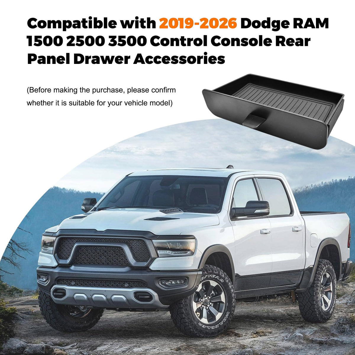 JLQP installed in Ram rear cubby shows secure factory-like fit benefit