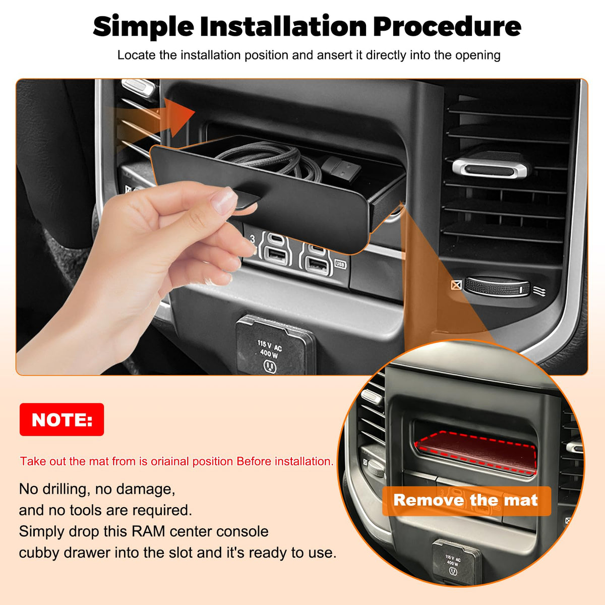 JLQP open drawer with cables and coins shows tidy storage benefit