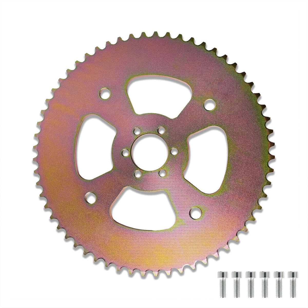 JMCHstore 60T sprocket front view showing mounting pattern and durability