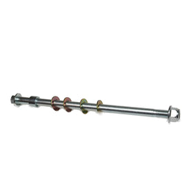 JMCHstore axle assembly with spacer and four metal washers laid out for easy installation