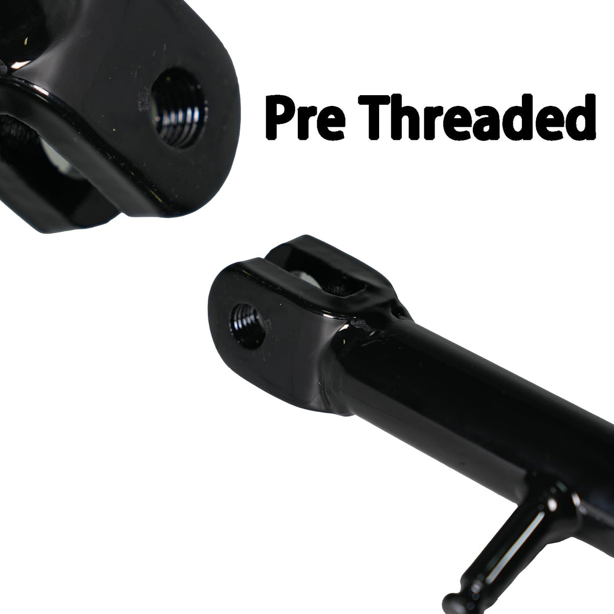 JMCHstore kickstand close-up of glossy black coating resisting corrosion