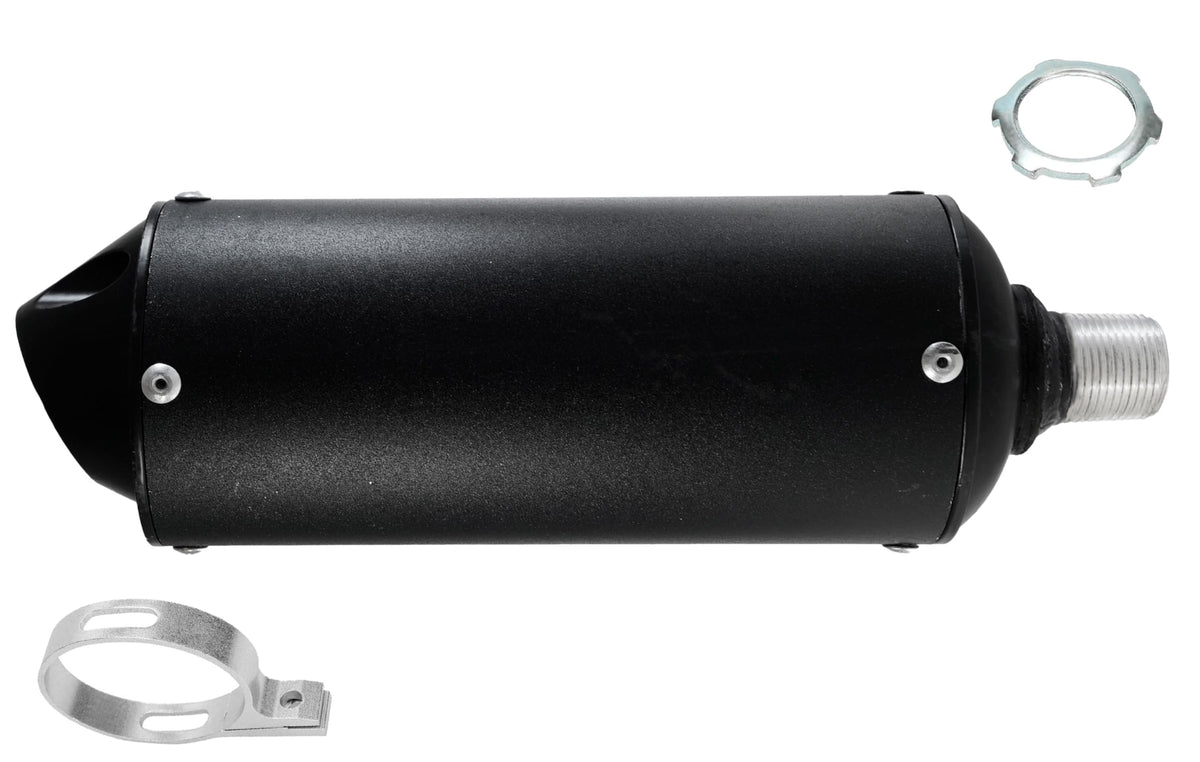 JMCHstore muffler thread and stainless lock ring close-up ensuring vibration-resistant fit