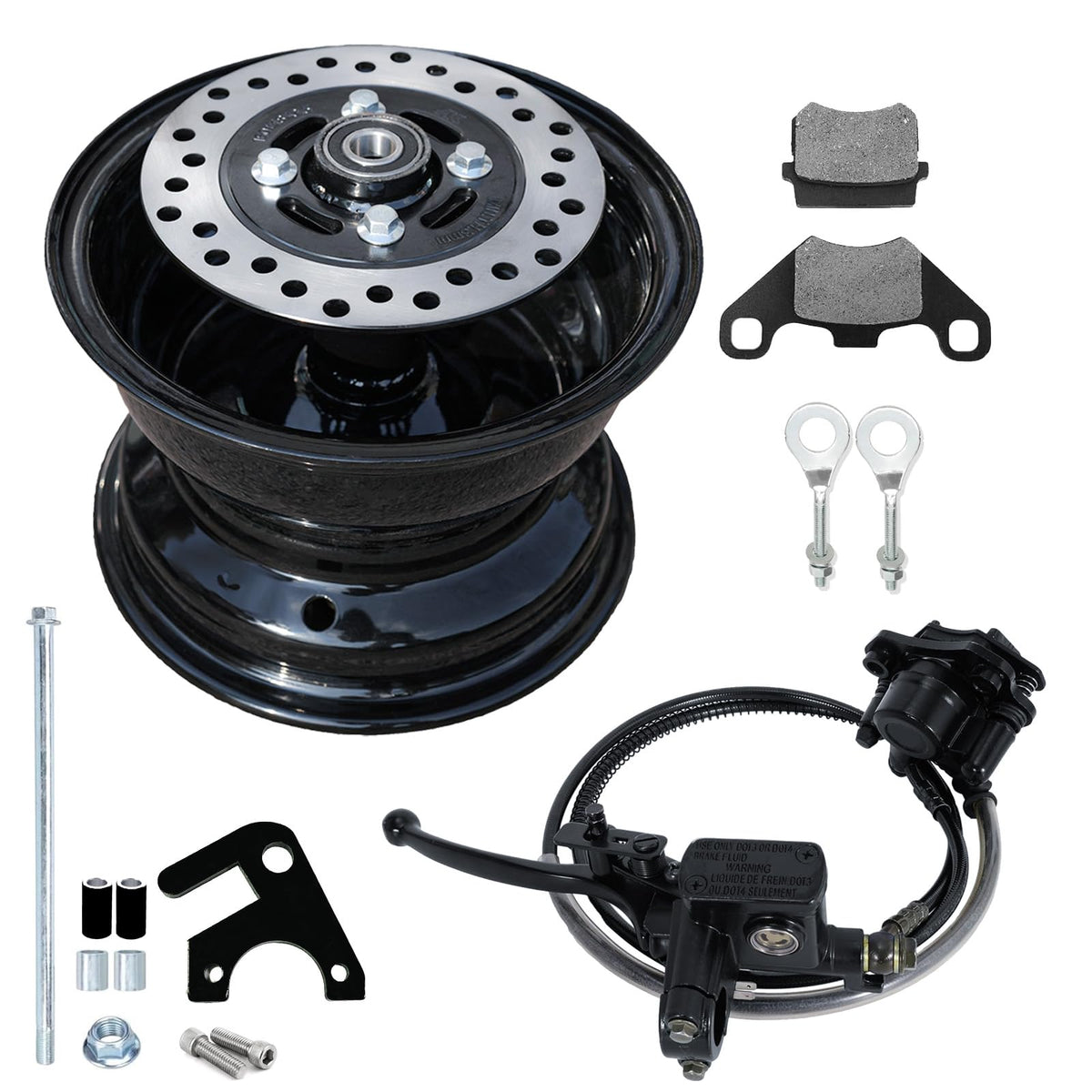 JMCHstore rear wheel front overview showing hub and disc for easy replacement