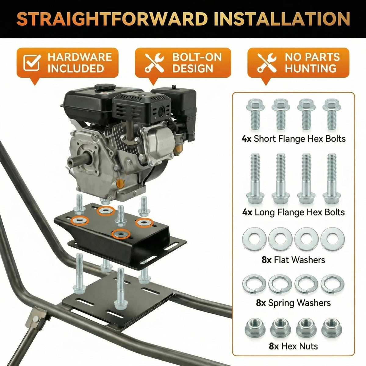 JMCHstore scale view showing 1.9-inch lift for torque converter clearance benefit