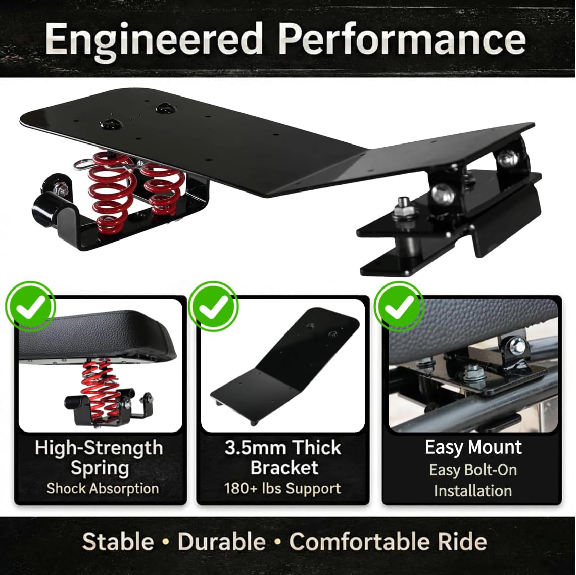 JMCHstore reinforced seat support plate detail showing durable weight-bearing benefit