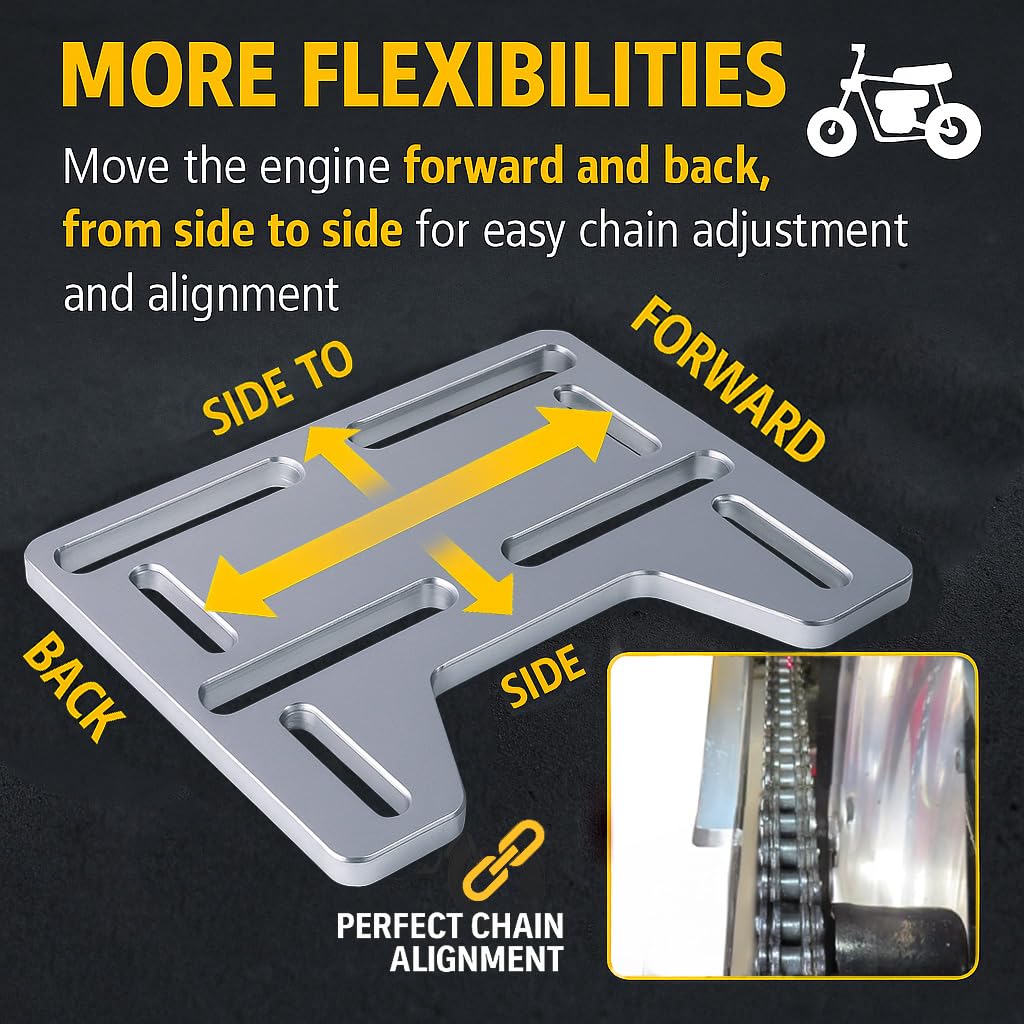 JMCHstore slotted channels for precise chain and clutch alignment adjustment