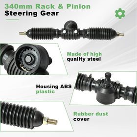 JNDO steering shaft detail showing solid iron shaft for stability