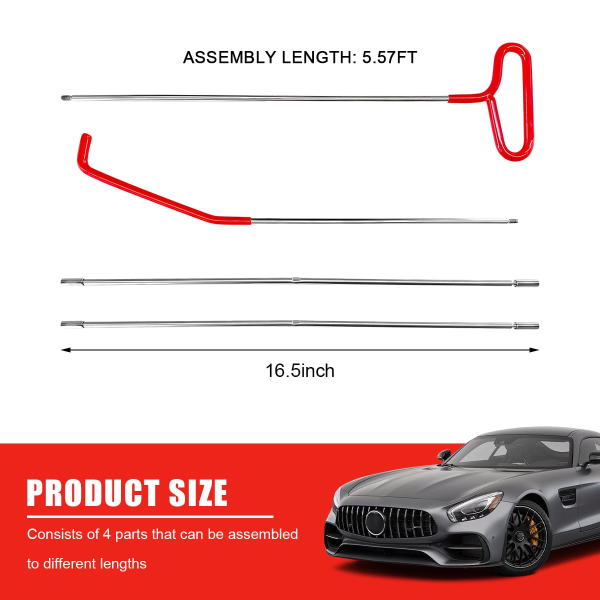 JNXIJ extended 67-inch reach tool fully assembled to access deep vehicle spaces