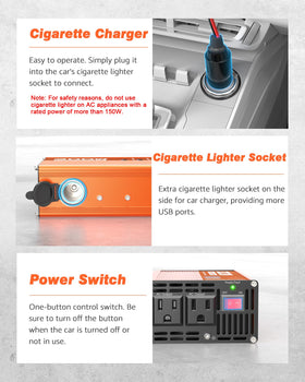 Joemnwart cigarette lighter cable plugged into car socket for low‑draw devices